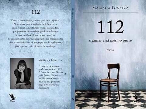 Livro com a peça 112- o jantar está mesmo quase, de Mariana Fonseca