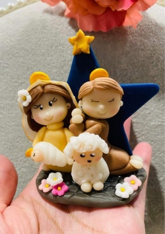 Mini presépio em biscuit 