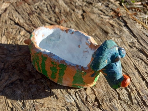 Peça de artesanato feita pelas crianças