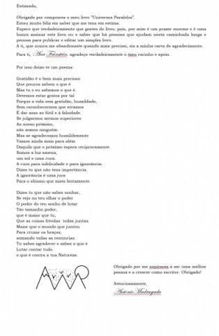 Carta de agradecimento 
