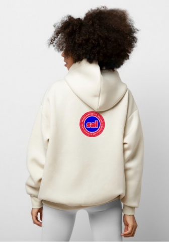 Embroidered hoodie with special message
