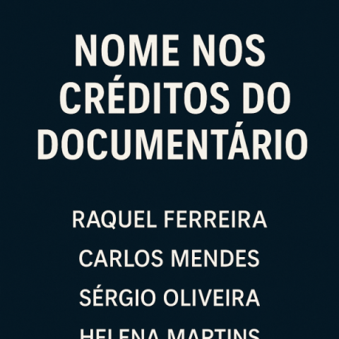 Nome nos créditos do documentário