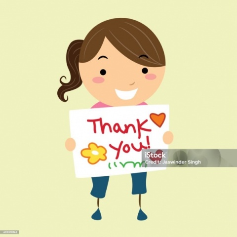 Thank you with a photo