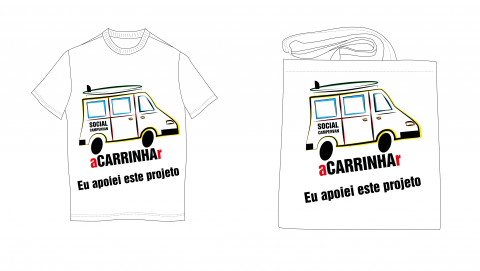 T-shirt e saco do projeto