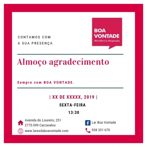 Almoço de agradecimento