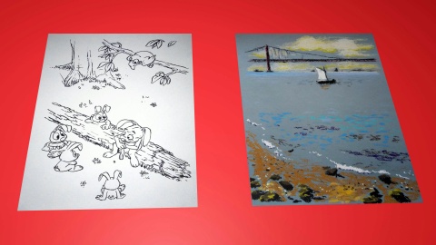 Oferta de desenho em pastel de óleo com formato A3 + cartoon formato A3