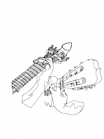 Ilustração da Capa impressa em papel fine art de 270gr 