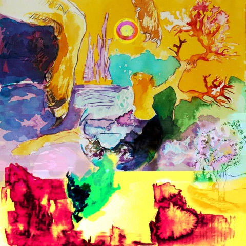 Sky Dog Floating in a Land of Impossible Color Combinations album