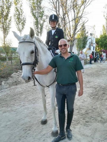 Foto com cavalo e cavaleiro de paradressage!