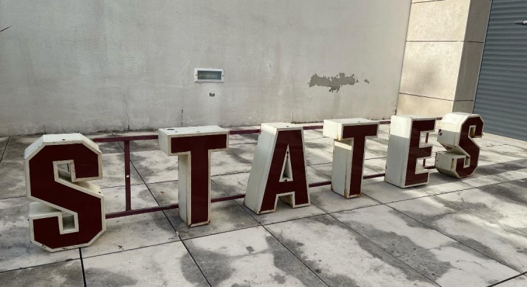 Historic "States" sign